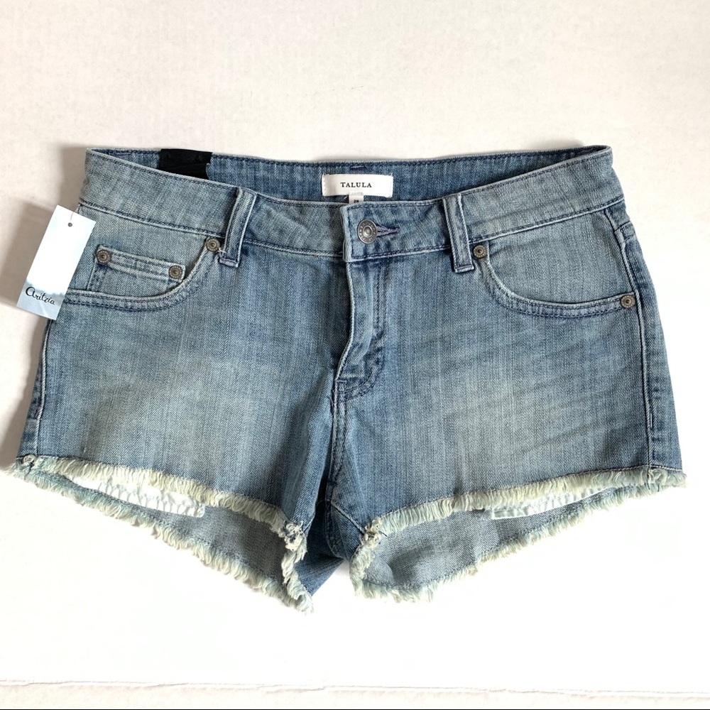 Aritzia Talula Light Wash Denim Shorts